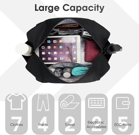 Narwey 18" Carry on Bag Underseat for Airplane Spirit Airlines Personal Item Travel Bag 18x14x8 Small Duffle Bag Duffel Bag Gym Weekender Overnight Bag with Wet Pocket for Women and Men (Black) in Saudi Arabia
