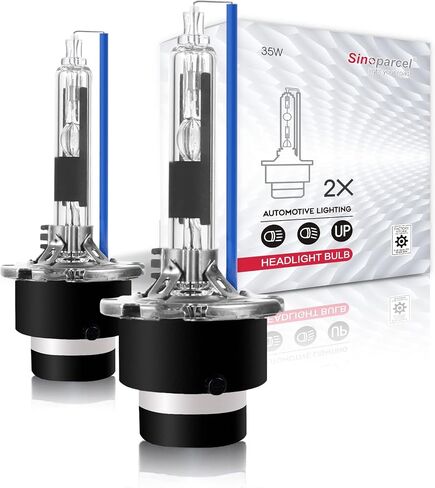 Sinoparcel D5S HID Headlight Bulb with Integrated Ballast - 6000K 35W Xenon Replacement High Low Beam Bulb - Pack of 1 in Saudi Arabia