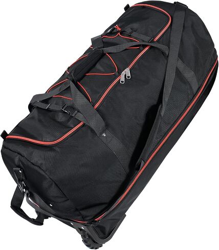 110L Expandable to 140L 32" Foldable Oxford Soft-Sided Rolling Duffle Bag with 2 Heavy-Duty Wheels,3 Large Compartments,Adjustable Shoulder Strap and Attached Organizer Pouch,Green in Kuwait