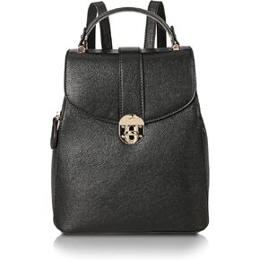 Small Leather Backpack Purse for Women - Women’s Fashion Backpack Handbags - Leather Back Pack Purse (Black)