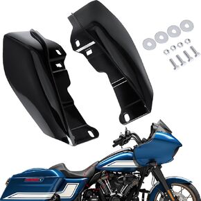 Mid Frame Air Deflector for 2009-later Touring & Trike, Motorcycle Engine Heat Shield for Harley Davidson CVO Street/Road/Electra/Tri Glide Road King Ultra Limited Freewheeler Accessories, Black-1