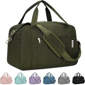 Narwey 18" Carry on Bag Underseat for Airplane Spirit Airlines Personal Item Travel Bag 18x14x8 Small Duffle Bag Duffel Bag Gym Weekender Overnight Bag with Wet Pocket for Women and Men (Black)