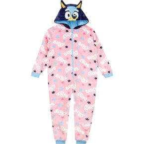Bluey Oneie | الفتيات أوليسي | بيجامات الأكمام طويلة | الأحجام 2T إلى 8