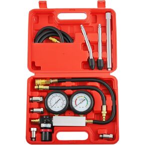 MaxPeedingrods تسرب أسطوانة مجموعة اختبار مجموعة ، اختبار ضغط محرك البنزين ، أداة كاشف تسرب مزدوجة مجموعة للتحقق من الضغط واختبار معدل التسرب ، مع قضيب التمديد