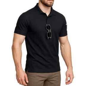 NY Threads Mens Polo Shirt Short Sleeves Quick Dry Performance Tactical Pique Jersey Golf Shirt in Saudi Arabia
