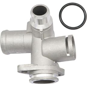 NLQR 06D121132C Aluminum Thermostat Coolant Hose Flange Fit for Audi A4 B7 2.0L 2.0T 2005-2009# 06D121133A 06D121132 06D121132A Engine Coolant Connection Pipe