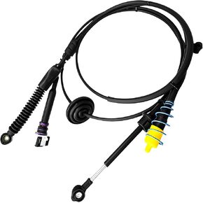 Gearshift Control Cable Fit for Chevrolet Silverado GMC Sierra 1500 2500 3500 Truck 1999-2007, Automatic Transmission Shift Cable Kit with 2 Cables Replace 12477640