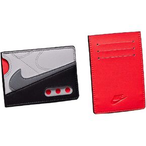 Nike Icon Air Max 90 Card Wallet Wallet بطاقات الائتمان بطاقات ترخيص رمادية ، رمادي أحمر ، قياسي ، عارضة