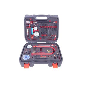 Petrol & Diesel Engine Compression and Leakage Test Kit – 47PCS Comprehensive Pressure Gauge Tool Set for Diagnosing Engine Issues Fits for Most Cars, Trucks and Motorcycles