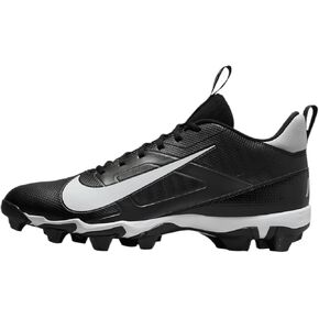 Nike Alpha Menace 4 Shark Football Cleats (FN0028-001, Black/Light Smoke Grey/Metallic Silver/White)