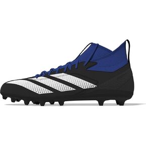adidas Men's Adizero Impact.2 American Football Sneaker, Black/White/Team Royal Blue, 7.5