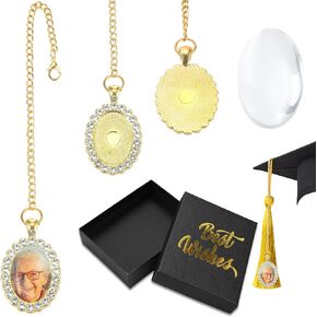 2025 Personalized Graduation Cap Decorations Memorial Tassel Charm Graduation Cap Topper with Photo Charms DIY Custom Gifts for Grad Gown Ceremony Picture Decoration
