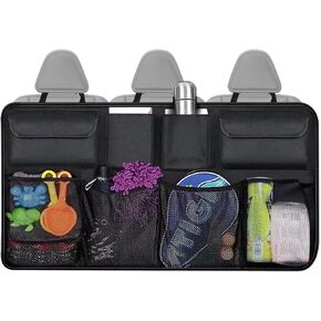 Trunk Organizer with 8 Storage Pockets, 1 Pack Rear Seat Organizer Keep SUV, MPV, TRUCK Organized & Tidy, Travel Accessories, Space Saver