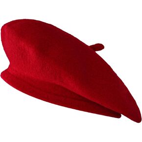 1Pcs French Beret Hats Solid Classic Wool Beret Beanie Hats for Women Teens