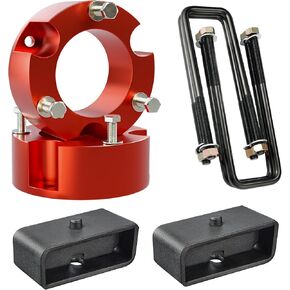 طقم رفع تسوية أمامي وخلفي 3 بوصة من EVIL ENERGY لسيارة Toyota 2005-2023 Tacoma 2WD 4WD (6 عروات فقط) 2003-2023 4Runner و2007-2015 FJ Cruise، فواصل دعامة للتعليق باللون الأحمر