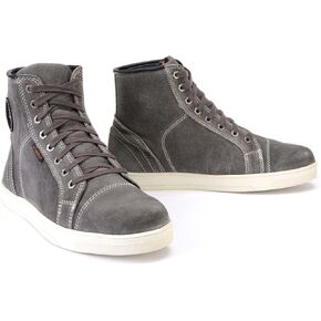 Milwaukee Leather MBM9109 Men's Grey Suede Leather Reinforced Street Riding Waterproof Shoes w/Ankle Support - 13
