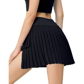 Mudere Tennis Skirt for Women Pleated Athletic Skirts with Pockets Shorts High Waisted Golf Skort for Workout Pickleball