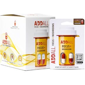 FOCUS + Mushrooms Memory Complement (12 Pack) #1 بديل بديل ملحق الدماغ بديل حبوب منع الحمل NOOTROPIC والطاقة | لا تحطم | الصيغة المدعومة من العلم | صنعت الولايات المتحدة الأمريكية