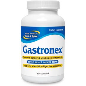 NORTH AMERICAN HERB & SPICE Gastronex - 90 Capsules - Ginger & Wild Spice Concentrate - Supports Healthy Digestive Response - Non-GMO - 45 Servings