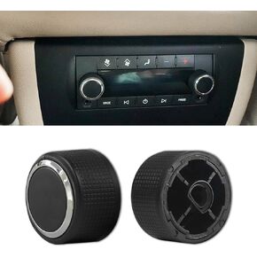 2PCS Rear Audio Control Knob Dial Tuner, Car Radio Repair Kit Replacement Button, Compatible with Chevy GMC Cadillac Buick