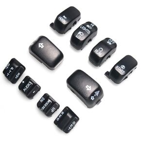 Black Hand Control Switch Caps Kit Housing Button Cover for Harley Davidson 1996-2013