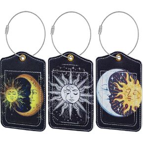 Fishent Luggage Tag, 3 Pack Travel Cruise Luggage Tags for Suitcases, Cute Suitcase Tags Identifiers Bag Tags with Privacy Flap, Baggage Name Tag for Women Men Luggage Backpack Handbag School Bag