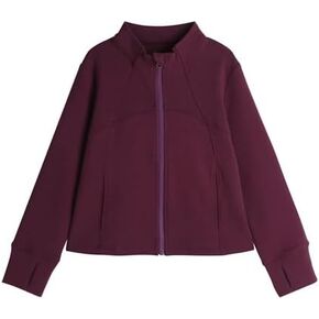 الفتيات zip up عرضة سترة غير رسمية قمصان طويلة الأكمام