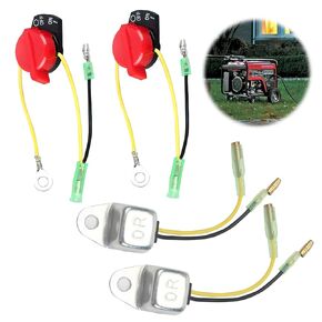 4 Pack Predator 212 Kill Switch & GX160 مستشعر تنبيه الزيت المنخفض ، محرك صغير على مفتاح الإيقاف المتوافق مع هوندا و Clone GX160 GX200 GX270 GX340 GX390 بطل Firman Briggs & Stratton