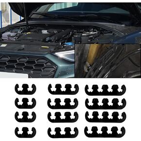 12 PCS Spark Plug Wire Separator, 7mm 8mm 8.5mm 8.8mm Vehicle Ignition Wire Divider Looms Holder, Universal Auto Sparking Plug Separators Accessories Replacement for SUV, Truck, RV (Black)