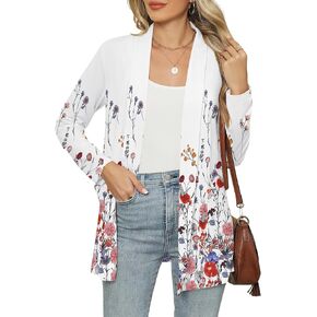 Micoson Long Sleeve Lightweight Thin 2025 Summer Cardigan for Women Casual Loose Fit Kimono Cover Up with Pockets