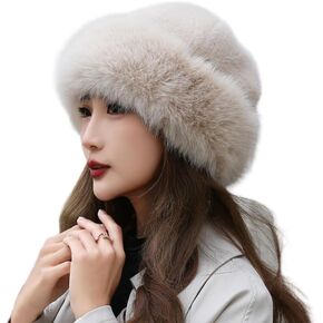 Thickened Faux Fur Warm Hat, Luxurious Women’s Faux Mink Mongolian Hat, Versatile New Winter Beret for Women Girls