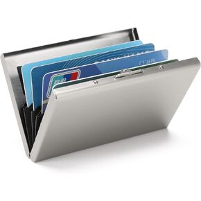 Stainless Steel Credit Card Wallet RFID Blocking Metal Case Pocket Business Card Holder for Women and Men