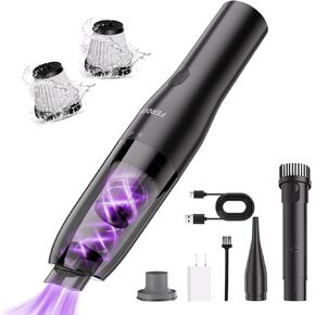Handheld Cordless Vacuum Cleaner for Car, 0.86 Lb Lightweight, Portable Vacuum Cleaner & Low Noise Blower, Washable HEPA Filter, USB Car Charging