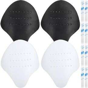 2 Pairs Shoe Creases Protector, Shoe Toe Protectors Crease Protectors for Sneakers Soft Shoe Trees for Sports Shoe Inserts for Men and Women (Black & White)