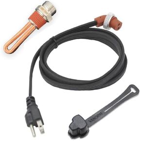 5003619AB محرك كتلة السخان 120V 750W مع سلك الحبل والتوصيل واقي متوافق مع DODGE RAM 1500/2500/3500/4500/5500