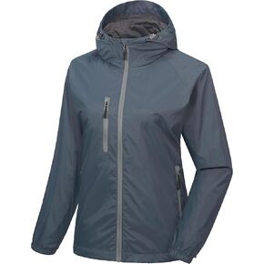 Little Donkey Andy Women's Lightweight Windbreaker Zip Up Windproof Outerwear Jacket for Hiking Travel Cycling