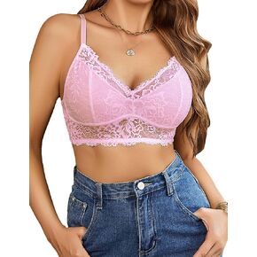 Avidlove Bralettes for Women Lace Camisole Y2K Tank Top Unpadded Wireless Double-Layered Lingerie