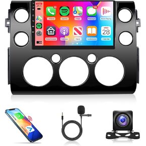 8 Core 4G 64G Android Car Stereo for Toyota FJ Cruiser 2006-2023 Carplay، Rimoody 9 بوصة تعمل باللمس راديو السيارة GPS 4G-WiFi Bluetooth FM DSP-36 Mirror Link 59-UI Themes كاميرا احتياطية