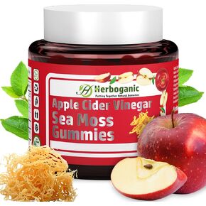 Ginger Sea Moss Gummies - الدعم العشبي لصحة المناعة والجهاز الهضمي - يعمل بالطاقة النباتية وخالية من الغلوتين وخالية من الغلوتين - 60 عددًا