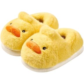 Kids Cute Plush Duck Slippers Indoor House Slippers Warm Winter Shoes