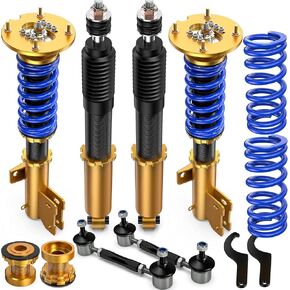 MOSTPLUS 4pcs Full Lowering Coilovers Struts Suspensions Compatible with Ford Mustang 2005-2014 Height Adjustable by 1-3"Lowering Kit Suspension