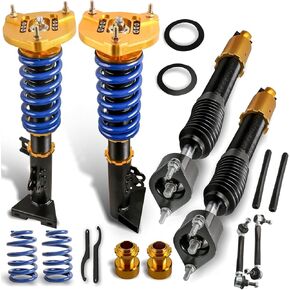 MOSTPLUS 4pcs Full Lowering Coilovers Struts Suspensions Compatible with Mercedes-Benz C180 2011-2014 /C200 C250 2010-2014 /C230 C280 2008-2009 /C300 C350 2008-2014 Adjustable Height Suspension