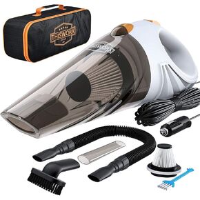 ThisWorx Car Vacuum Cleaner 2.0 - Portable Handheld Mini Vacuum Cleaner W/ 16ft Cord, Bag, & Attachments - Small Vacuum for Car, RV, Boats, Travel