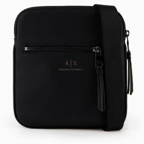 A | X ARMANI EXCHANGE Eco-Leather Flat Crossbody Bag