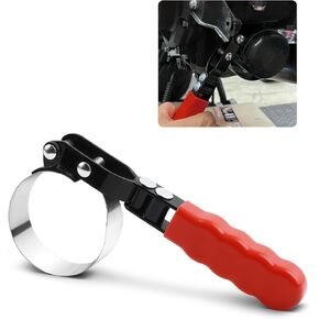 Adjustable Oil Filter Wrench,Anti-Slip Oil Filter Removal Tool with 180° Rotating Handle for Filters 2-3/8" to 2-3/4",Carbon Steel Oil Filter Tool for Car Repairs