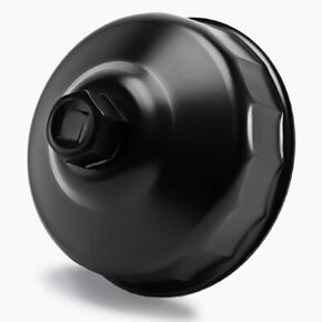 86.4mm 16Flutes Oil Filter Cap Wrench Removal Tool Socket for BMW Engines/for Volvo with 86mm Filter Housing Caps, Black Heavy-duty Steel