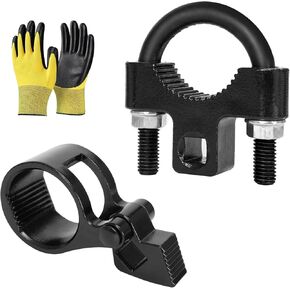 Inner Tie Rod Removal Tool Kit,Universal 3/8'' Inner Tie Rod U-Wrench Tool and 27-44mm Tie Rod End Hex Wrench Tool with 1/2" Drive for Most Vehicles Inner Tie Rod Removal and Installation.