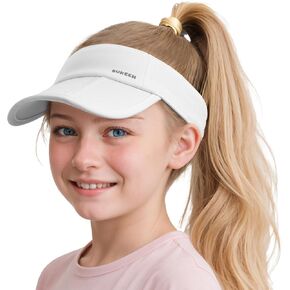 Sukeen Kids Visors Hats for Girls Boys,Foldable Brim Sun Hat Adjustable Folding Cap for Outdoors Activity