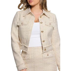 GUESS Women's Eco Daphnee Cropped Jacket
