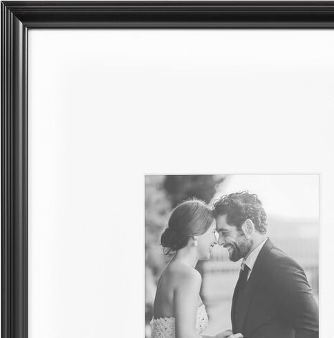 Kate and Laurel Adlynn Rectangle Picture Frame Set of 3, 16 x 20 matted to 8 x 10, Black, Modern Three-Piece Frame Set for Gallery Wall Frame Set in Living Room Wall Decor in Saudi Arabia